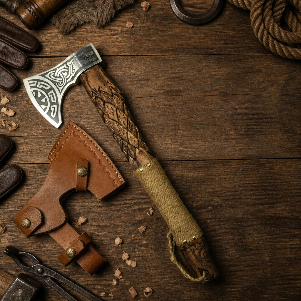 Functional Fenrir Wolf Viking Axe