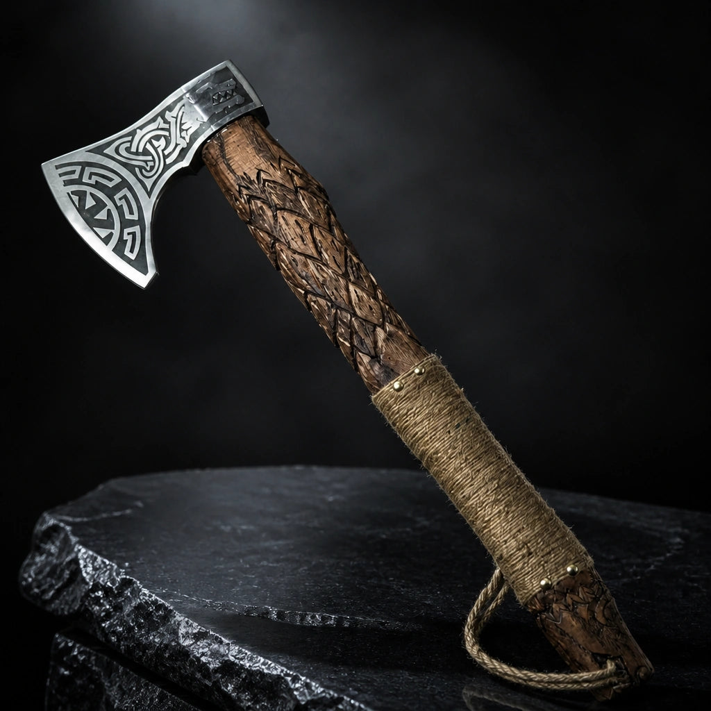 Functional Fenrir Wolf Viking Axe