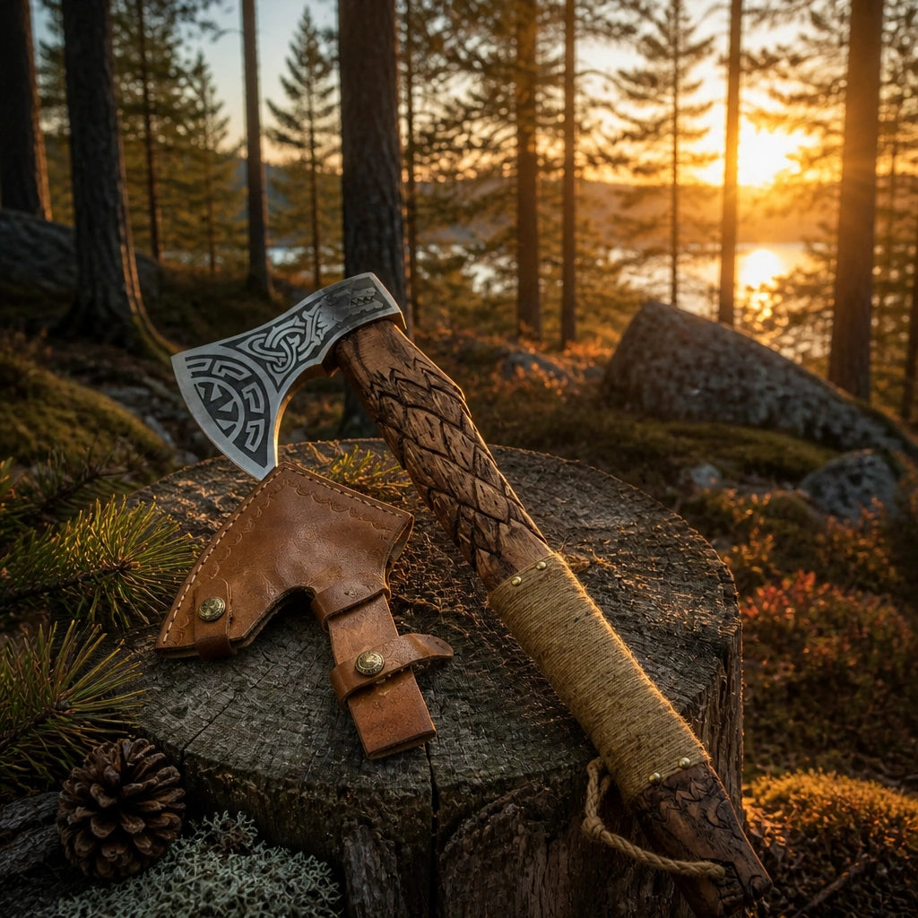 Functional Fenrir Wolf Viking Axe