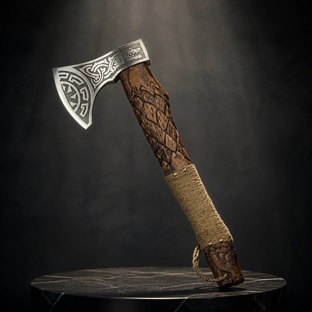 Functional Fenrir Wolf Viking Axe