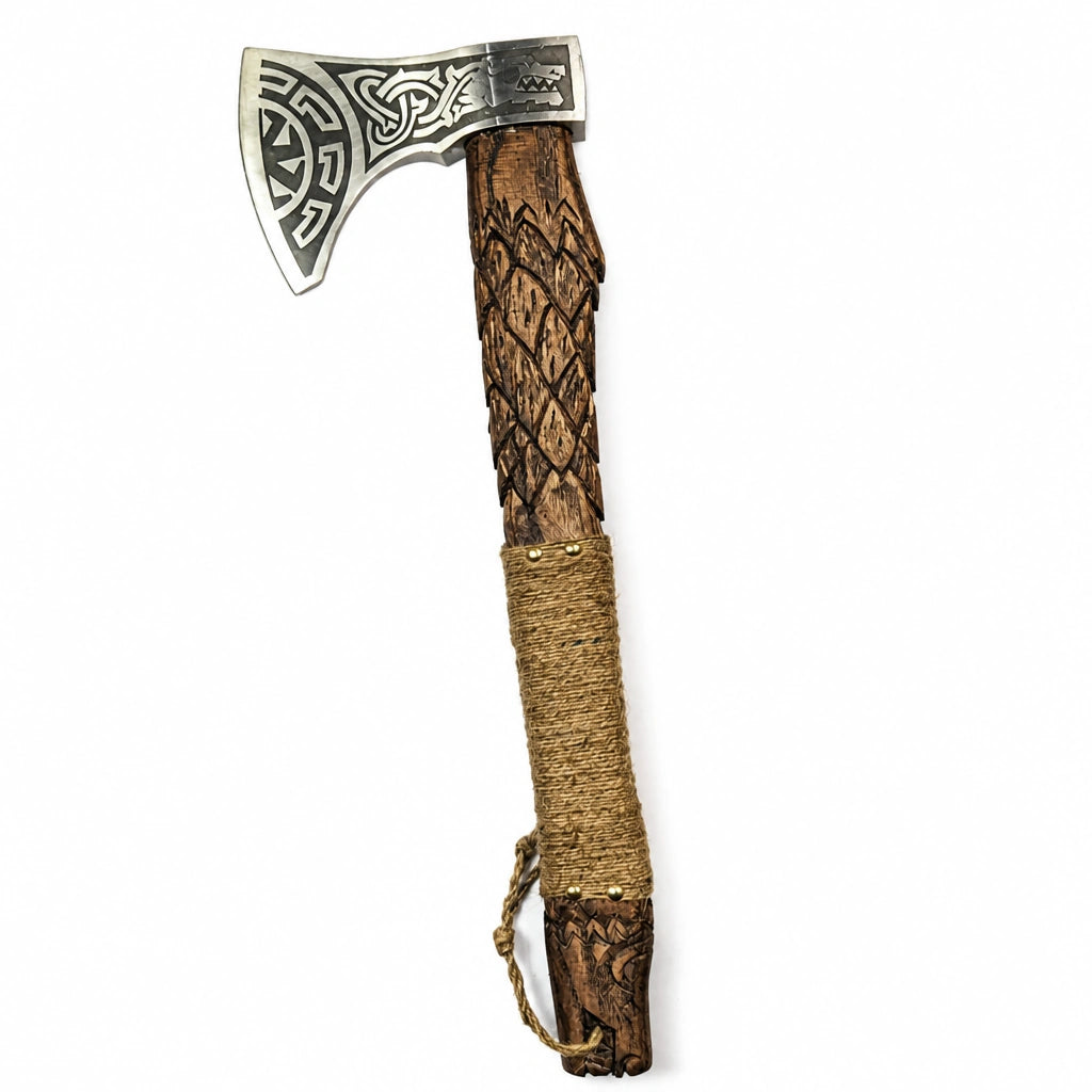Functional Fenrir Wolf Viking Axe