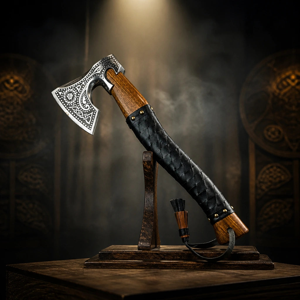 Handmade Stainless Steel Viking Bearded Axe