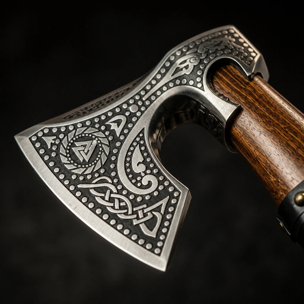 Handmade Stainless Steel Viking Bearded Axe