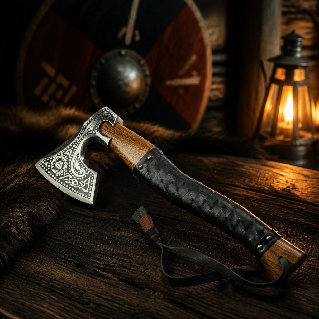 Handmade Stainless Steel Viking Bearded Axe
