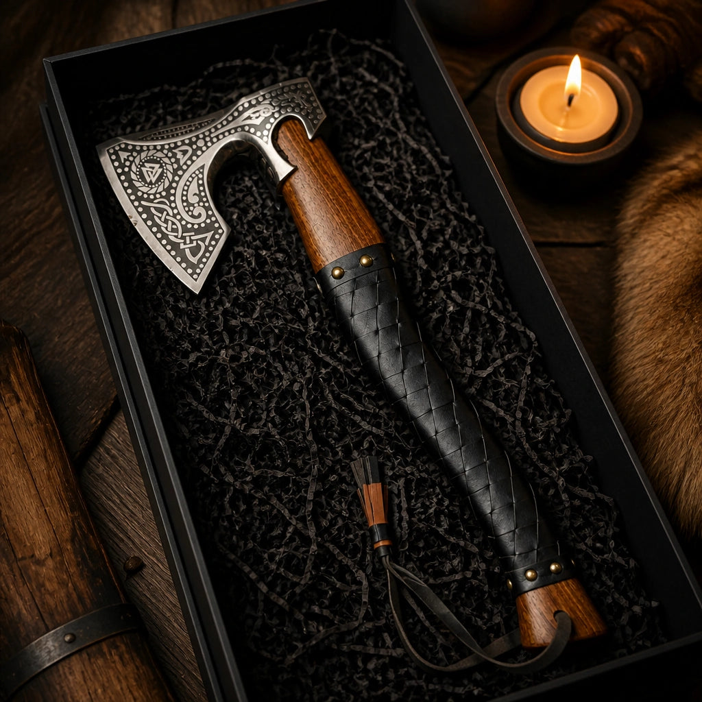 Handmade Stainless Steel Viking Bearded Axe