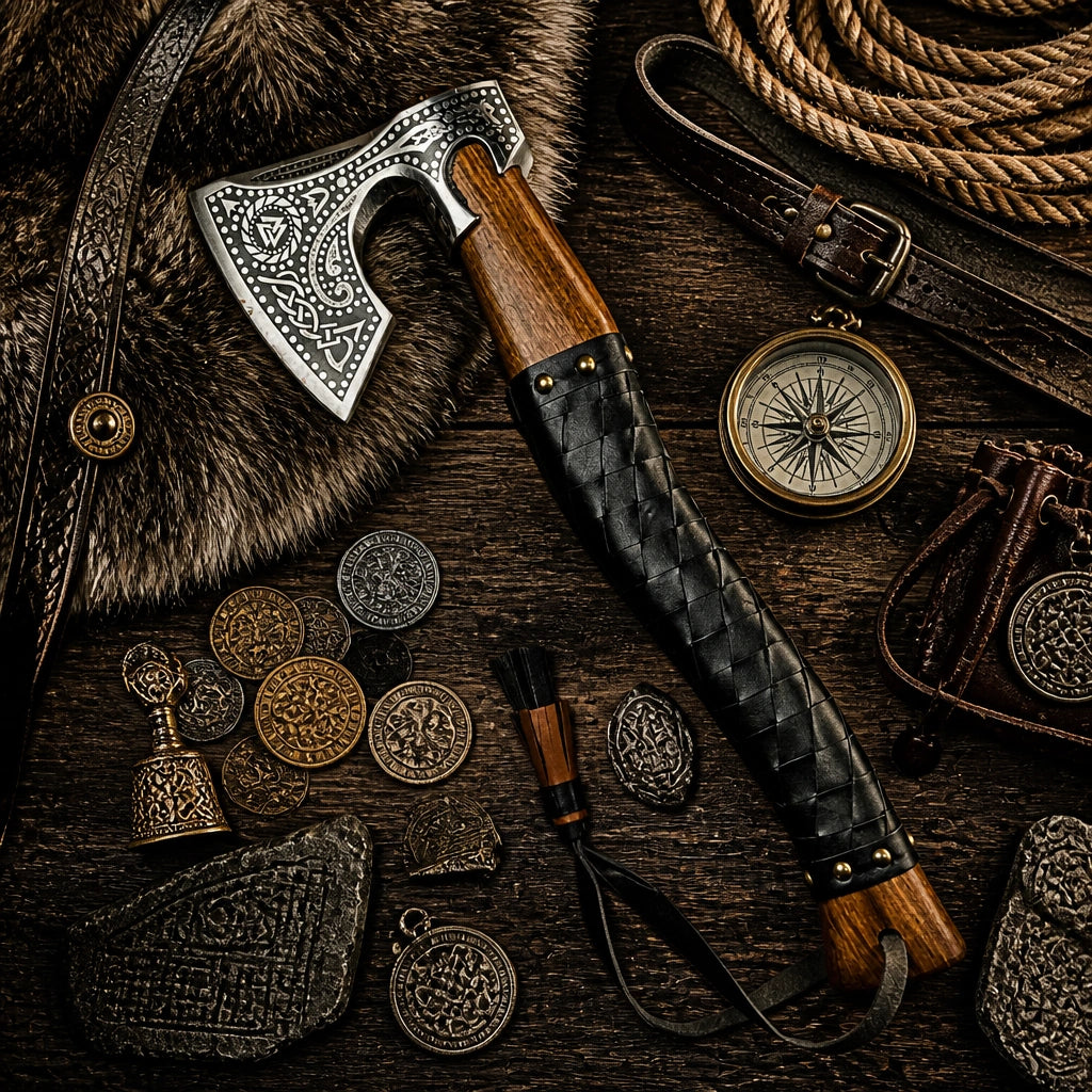 Handmade Stainless Steel Viking Bearded Axe