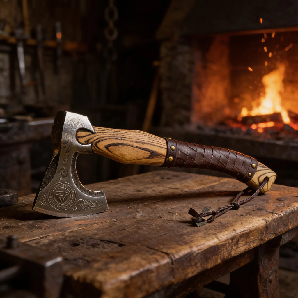 High Carbon Steel Viking Hatchet