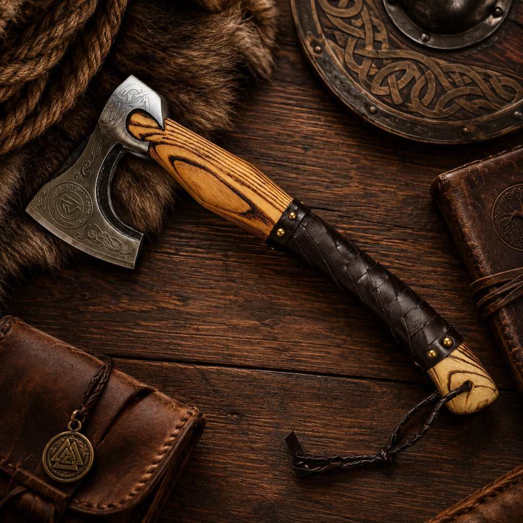 High Carbon Steel Viking Hatchet